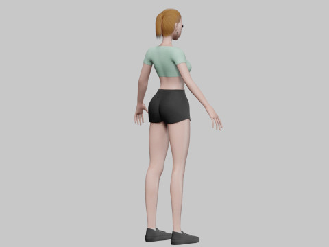 Sweet cute girl V21912 3D Model