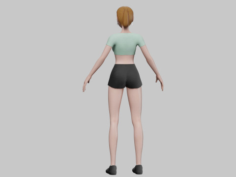 Sweet cute girl V21912 3D Model