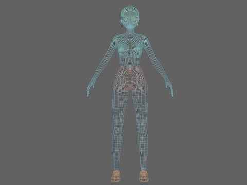Sweet cute girl V21912 3D Model