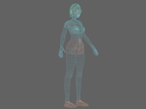Sweet cute girl V21912 3D Model