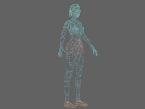 प्यारी प्यारी लड़की V21912 3D मॉडल