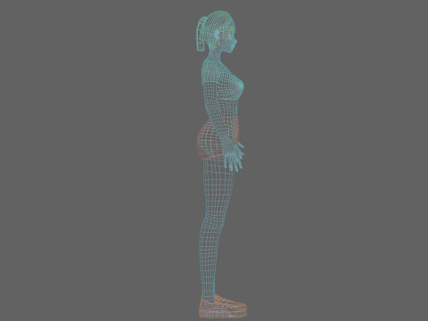 Sweet cute girl V21912 3D Model