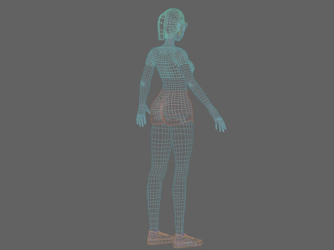 Sweet cute girl V21912 3D Model