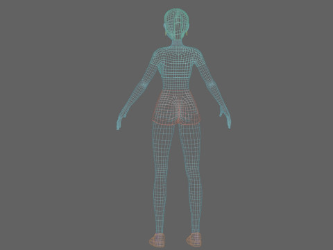 Sweet cute girl V21912 3D Model