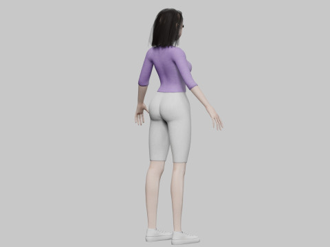 Teen anime girl V32893 3D Model