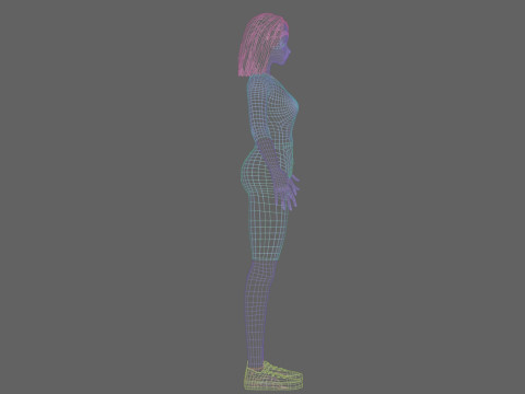 Teen anime girl V32893 3D Model