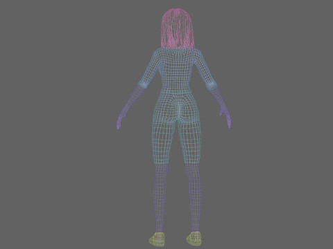 Teen anime girl V32893 3D Model