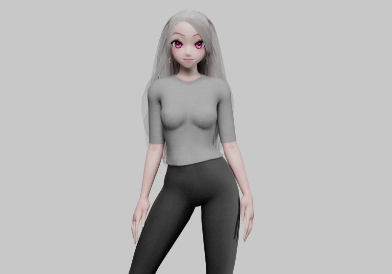 Teen cute girl V33036 Modelo 3D .c4d .max .obj .3ds .fbx .stl .blend 