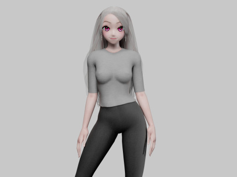Teen cute girl V33036 Modelo 3D
