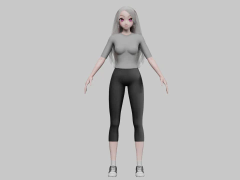 Teen cute girl V33036 3D Model