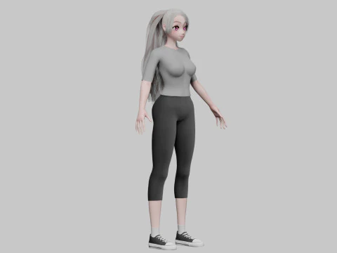 Teen cute girl V33036 3D Model