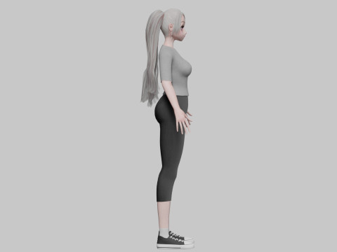 Teen cute girl V33036 Modelo 3D