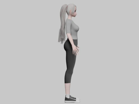 Teen cute girl V33036 3D Model