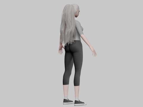Teen cute girl V33036 Modelo 3D