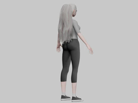 Teen cute girl V33036 3D Model