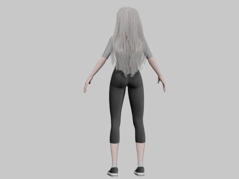 Teen cute girl V33036 3D Model