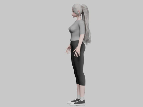 Teen cute girl V33036 3D Model