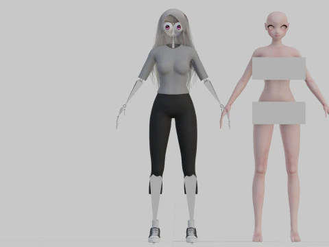 Teen cute girl V33036 3D Model