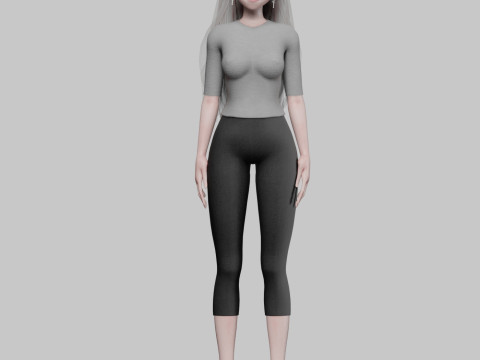 Teen cute girl V33036 Modelo 3D