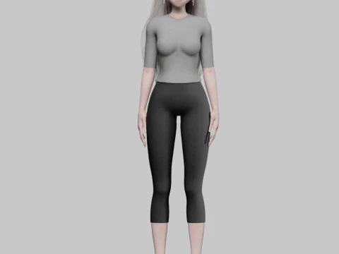 Teen cute girl V33036 3D Model