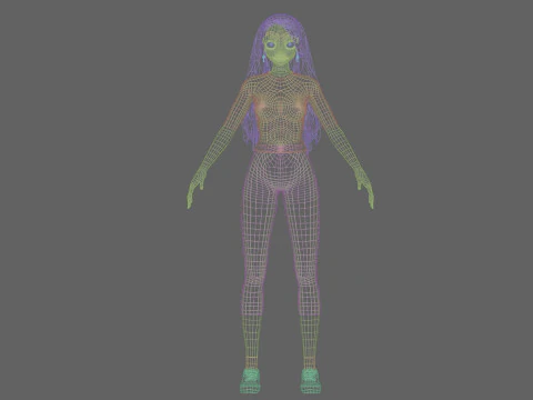 Teen cute girl V33036 3D Model
