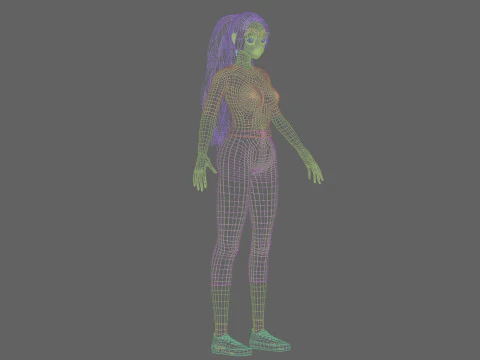 Teen cute girl V33036 3D Model