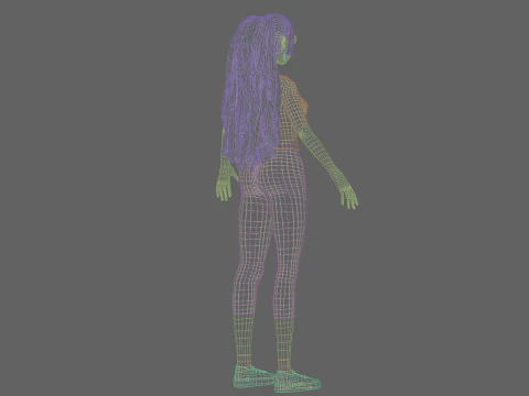 Teen cute girl V33036 3D Model
