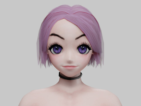 Young anime girl V27527 Modelo 3D