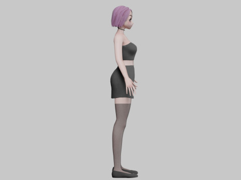 Young anime girl V27527 Modelo 3D