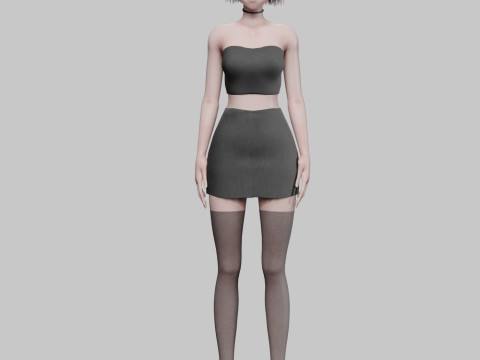 Young anime girl V27527 Modelo 3D