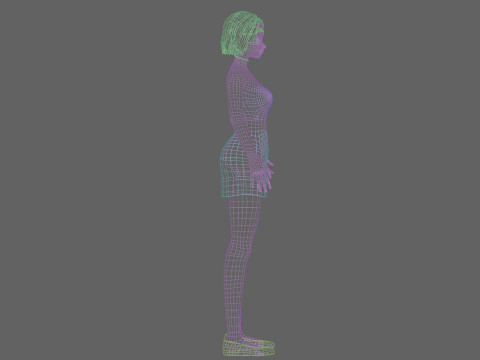 Young anime girl V27527 Modelo 3D