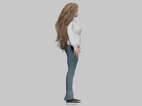 Young cute girl V39990 3D Model