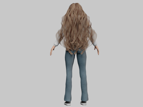 Young cute girl V39990 3D Model