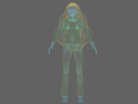 Young cute girl V39990 3D Model