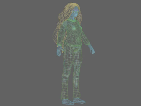 Young cute girl V39990 3D Model