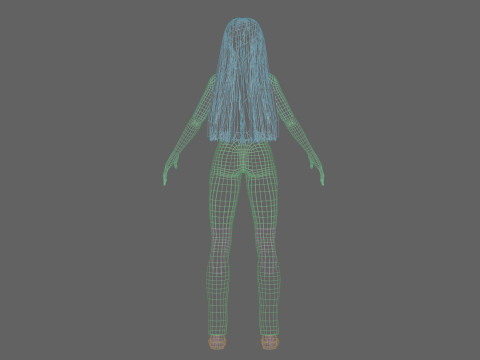 Anime Basic girl V33855 Modello 3D