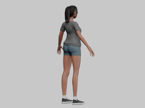 Anime Beautiful girl V22577 Model 3D