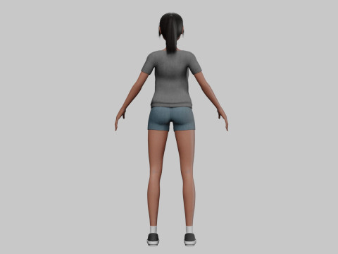 Anime Beautiful girl V22577 Model 3D