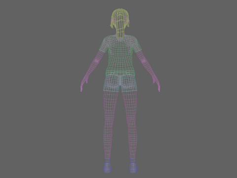 Anime Beautiful girl V22577 Model 3D