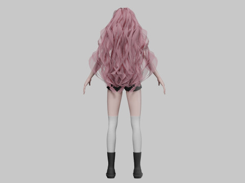 Anime Cartoon girl V41010 Modelo 3D