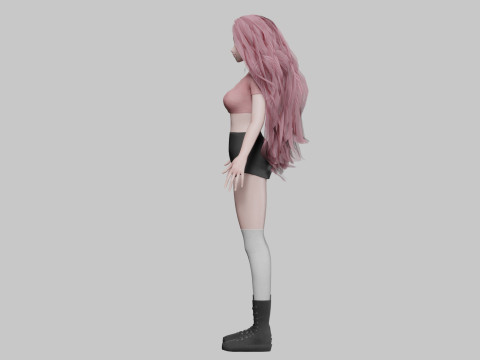 Anime Cartoon girl V41010 Modelo 3D