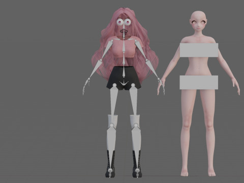 Anime Cartoon girl V41010 Modelo 3D