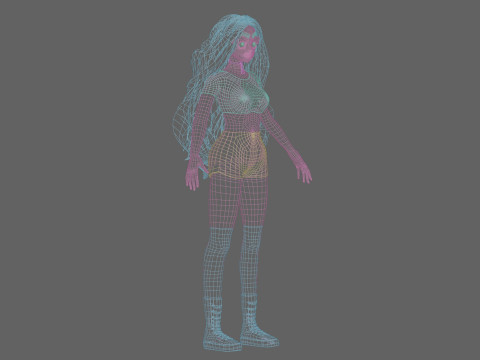 Anime Cartoon girl V41010 Modelo 3D