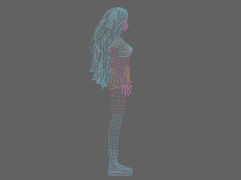 Anime Cartoon girl V41010 Modelo 3D