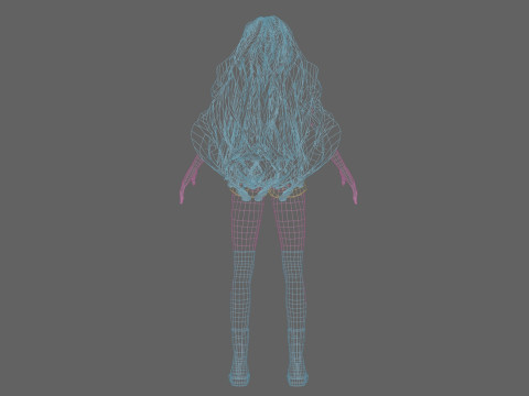 Anime Cartoon girl V41010 Modelo 3D