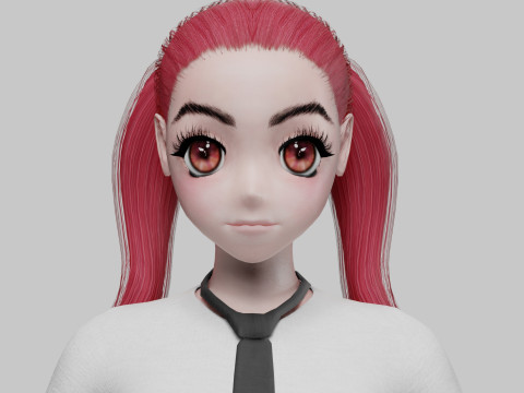 Anime cool girl V25598 Modèle 3D
