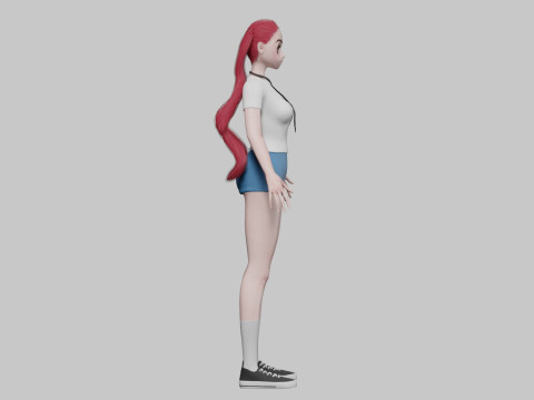 Anime cool girl V25598 Modèle 3D