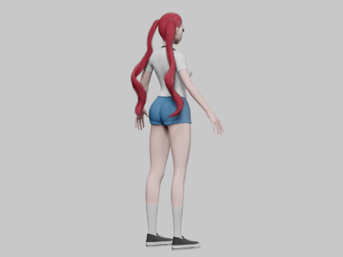 Anime cool girl V25598 Modèle 3D