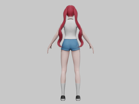 Anime cool girl V25598 Modèle 3D