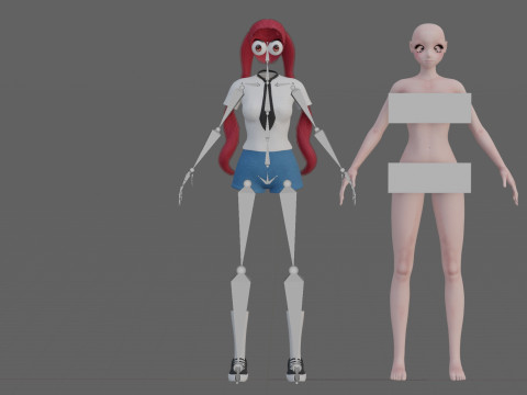 Anime cool girl V25598 Modèle 3D
